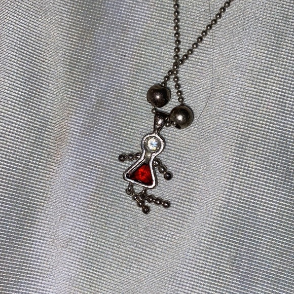Diamond and Ruby Person Necklace - Picture 3 of 3